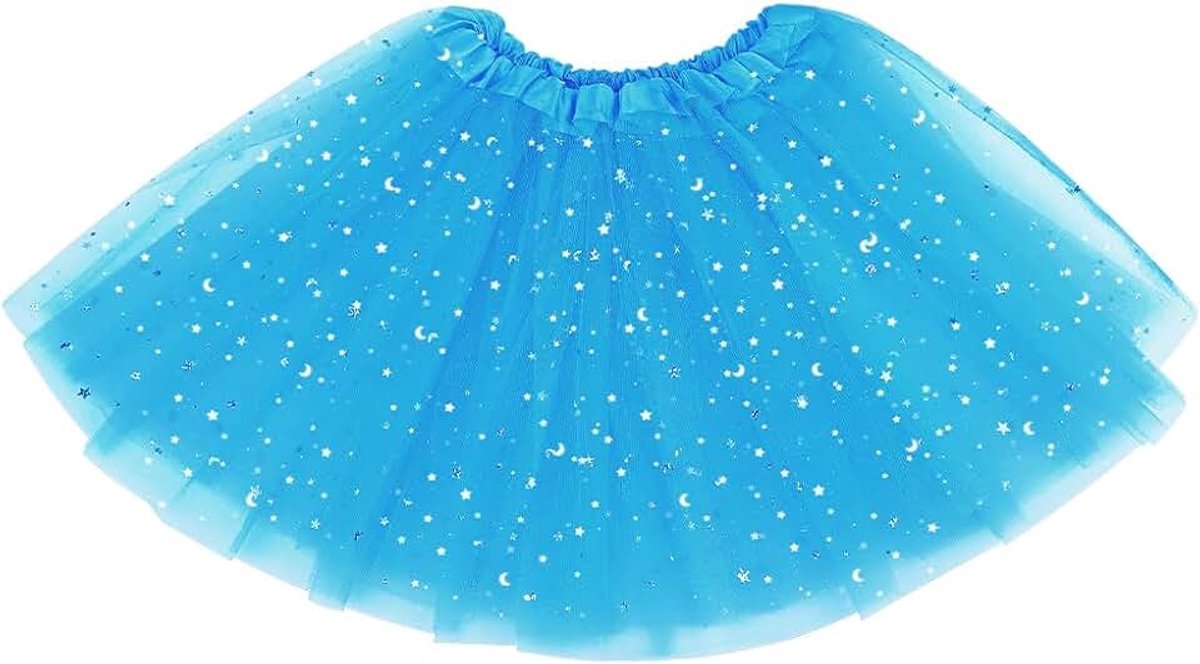 Rok voor meisjes, Sparkle tutu, rok, balletrok, paillettentu, kinderen, met elastische tailleband, balletrok, prinsessenminirok voor carnaval, Halloween, feestkostuum voor meisjes, 2-7 jaar