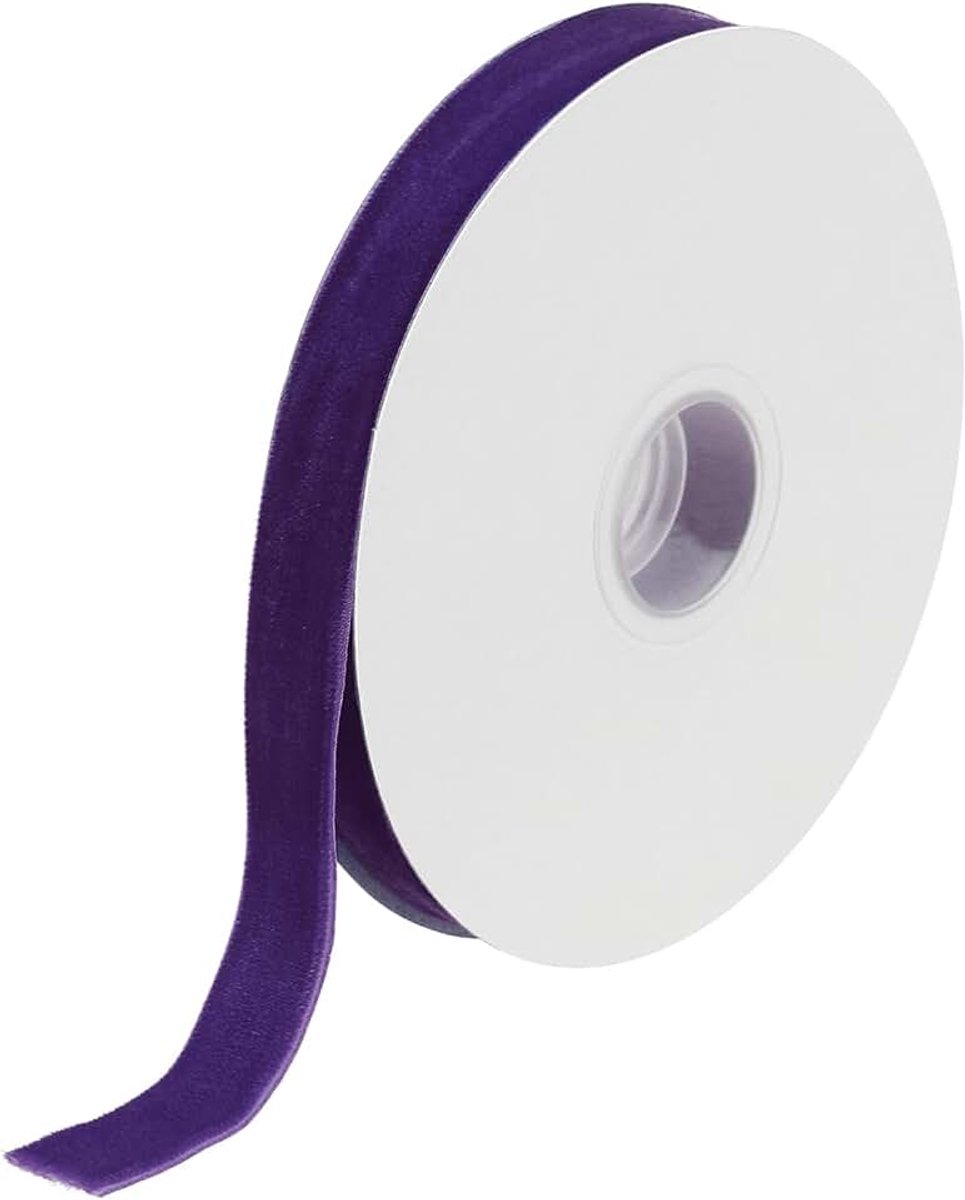Fluwelen lint 5/8 inch x 10 Iarden enkel gezicht spoel fluweel zijde voor boeket DIY handwerk geschenkdoos bruiloft lichtblauw dieppaars
