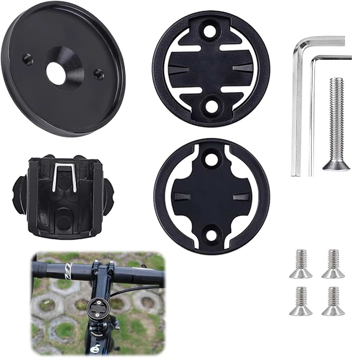 Fietscomputerhouder voor Garmin Edge 530, 540, 520, 510, 500, 20, 25, 200, 130, 800, 830, 840, 1000, 1030, 1040 Plus, MTB-fietshouder, stuurmontagehouder, GPS-fietscomputer stuurhouder