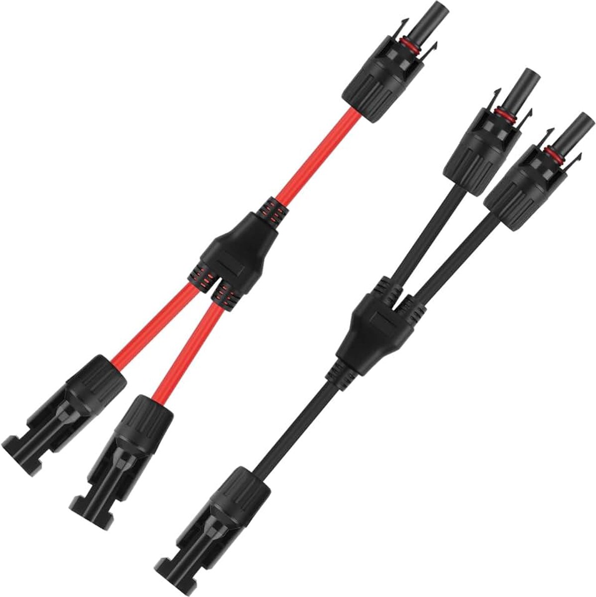 2 stuks Y-kabel zonnepaneel 4 mm² 8AWG zonne-stekker MC4 Y mannelijk vrouwelijk ((MMF FFM)