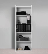 mokebo Opbergkasten Bureaukast 'Der Lange' (60 x 180 cm) multifunctionele Archiefkast in wit hout