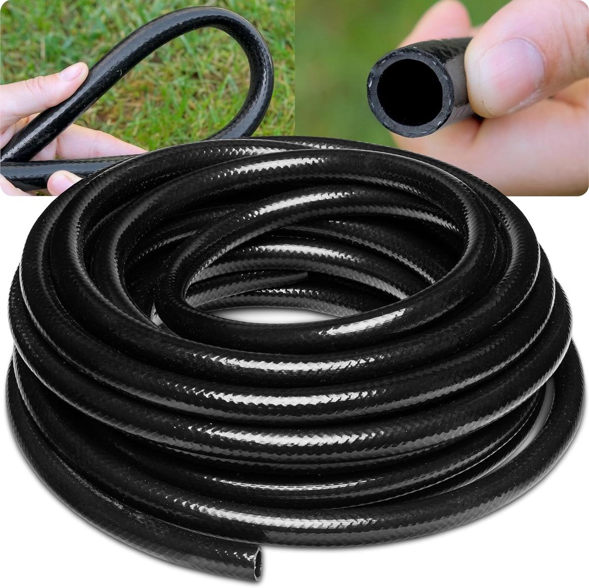 Irrigatie Slang - Druppelslang Hoofdleiding - Tuin Bewateren - UV-bestendig - 50 voet - Zwart
