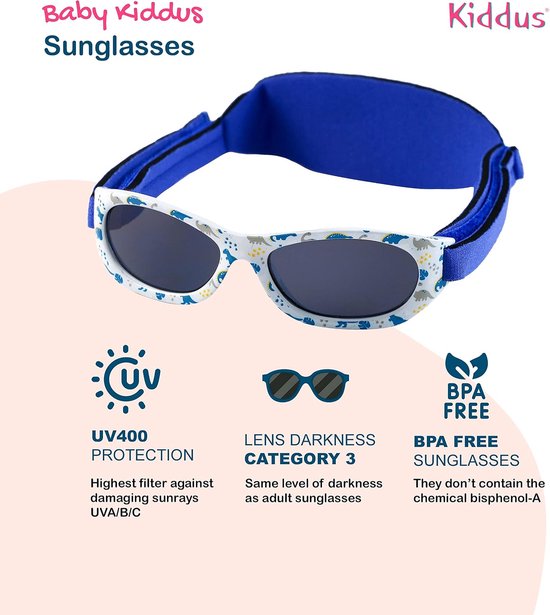Baby Zonnebril - Oogbescherming Kinderen - Veilig Zonnen - UV400 Bescherming - 0-2 Jaar - Blauw — afbeelding 4