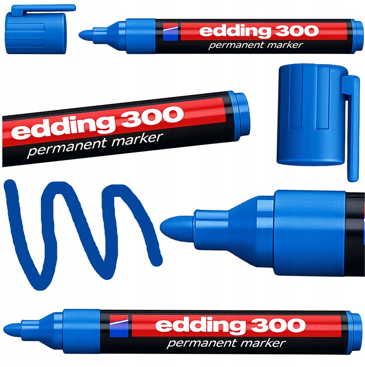 Edding Permanente Marker Blauw Rond Punt 1.5-3mm