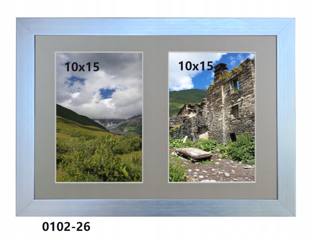 Galerij 10x15 cm voor 2 foto's met passe-partout