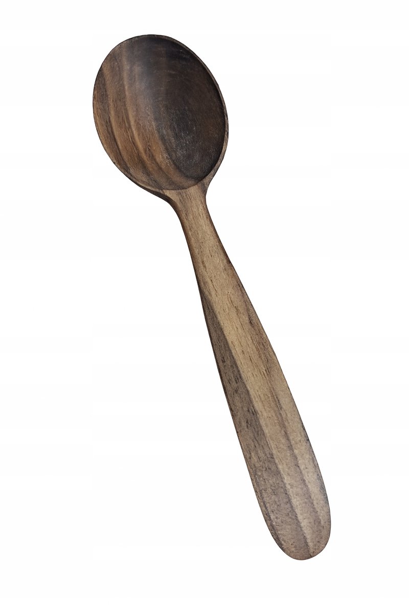 Middelgrote walnoothouten keukengereedschap - 22 cm