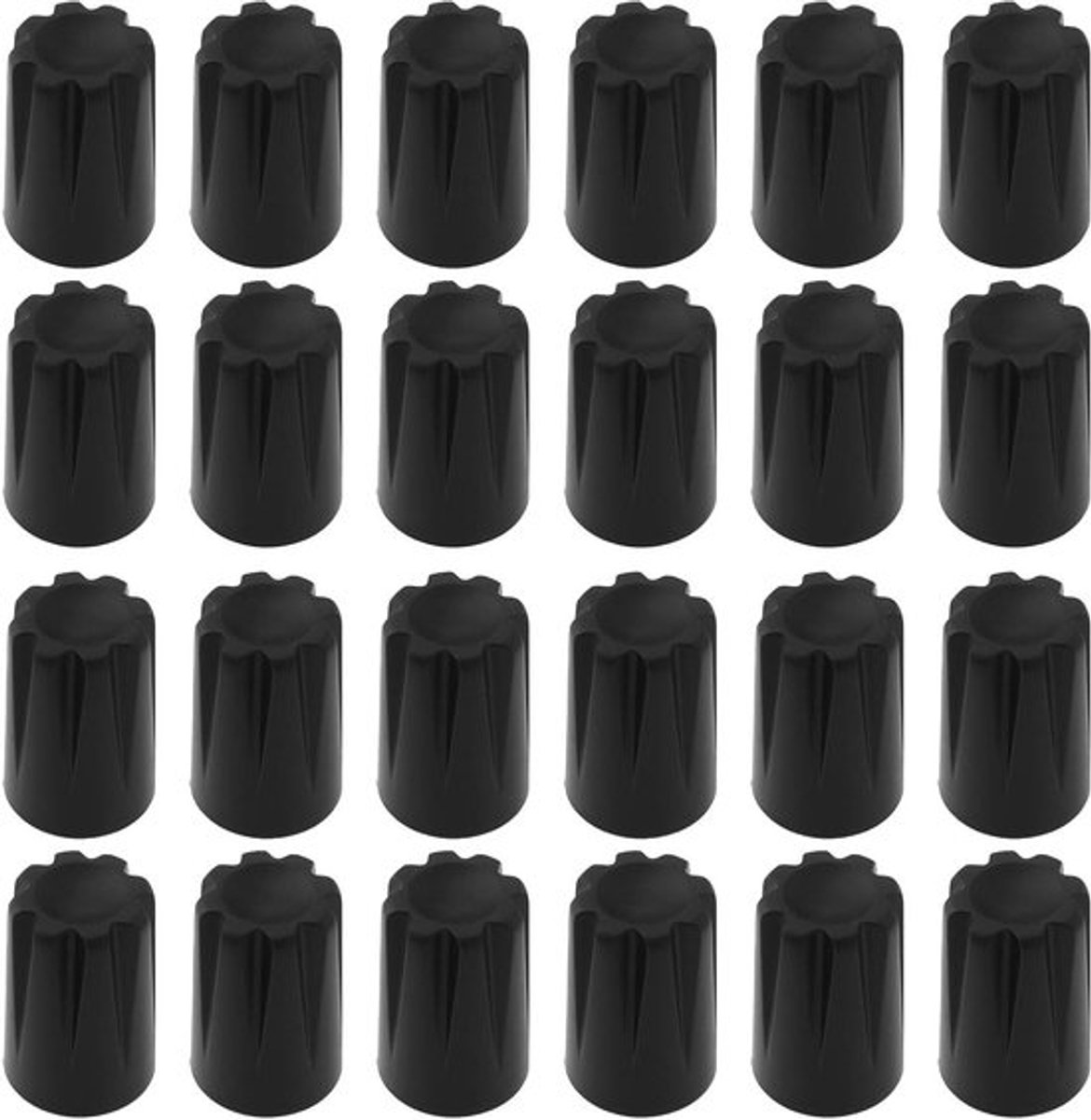 Potentiometerknop - Encoder - Zwarte kleur - Lange as - Geschikt voor 6mm as - Control Knop - Zwart - 50 stuks - Concaaf kap