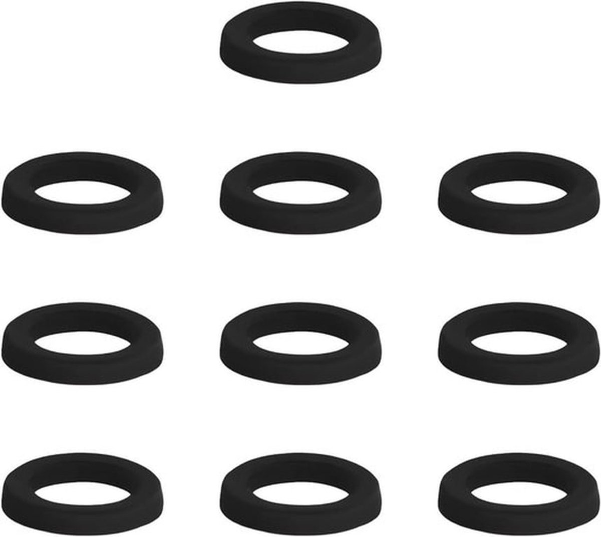 Geluidsdempende rubberen pakkingen - Geluidsabsorptie - Set van 10 - 12x8x2mm - Geluidsisolatie auto - Geluiddempend materiaal - Geschikt voor auto's - Zwart