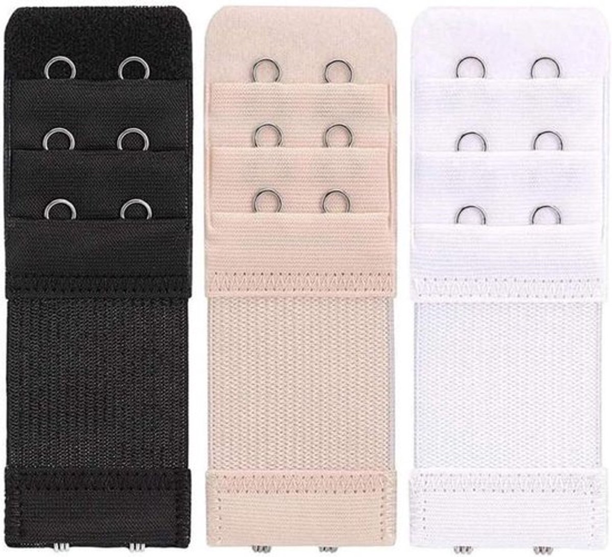 - Beha-verlenging - Zacht - Comfortabel - Rekbaar - Vrouwen - Zwart - Wit - Lichte huid - Geschikt voor lingerie - Zwart-wit - Beige - Comfortabele pasvorm - Verstelbare bandjes - Naadloos ontwerp