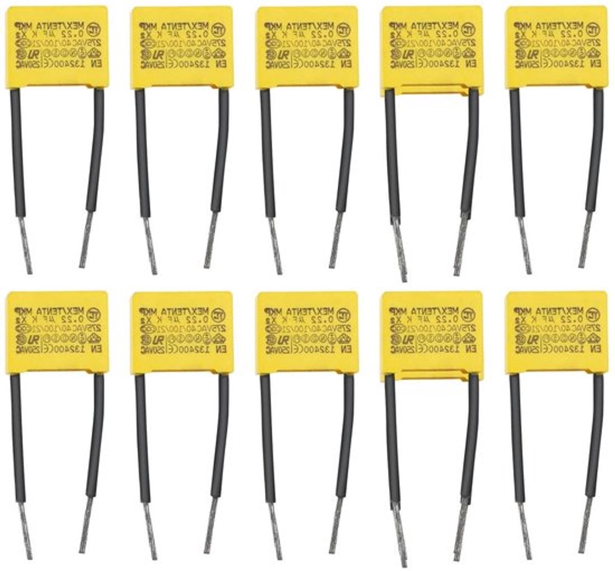 Veiligheid Condensatoren - 0.22µF - 275V - Interferentie - LED - Filtering - Koppeling - Geschikt voor banken - Assortiment - Accessoires - DC.