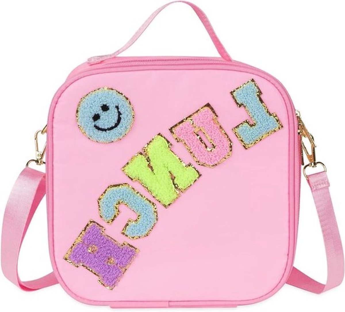 - Lunchtas - Cartoonpatroon - Herbruikbaar - Roze - Picknick - Kamperen - Geschikt voor B.Box - Pedeco - QQKO - Xgxn