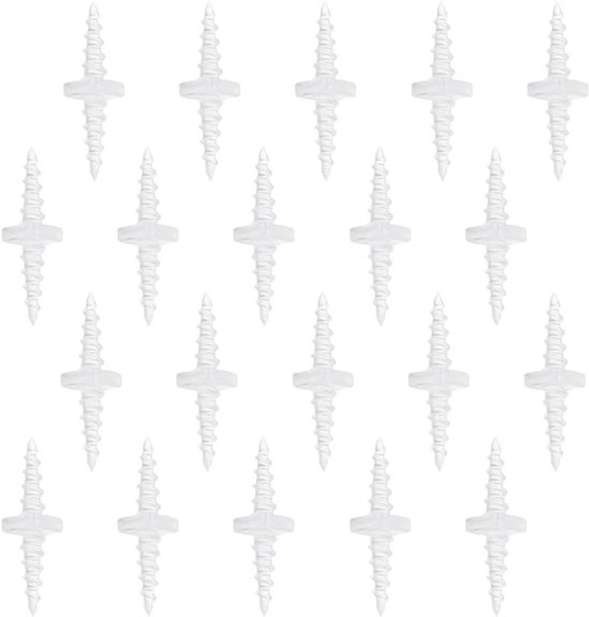 Visaas Schroeven - Plastic - Dubbelzijdig - Bevestiging - Positionering - Dubbelkoppige - 20 Stuks - Geschikt voor Verschillende Modellen - Zwart