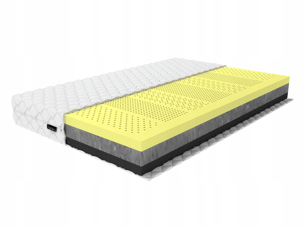 Matras 180x200x19cm HR36kg/m3, Dubbele Hardheid H3/H4 + Stevige Hoeslaken