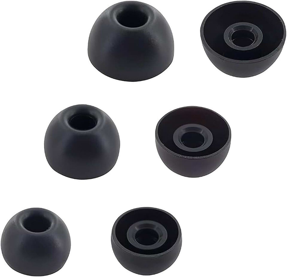 6 stuks siliconen oordopjes voor Beats Fit Pro/Studio Buds In-oor oordopjes Vervangende oordopjes S/M/L (Zwart)