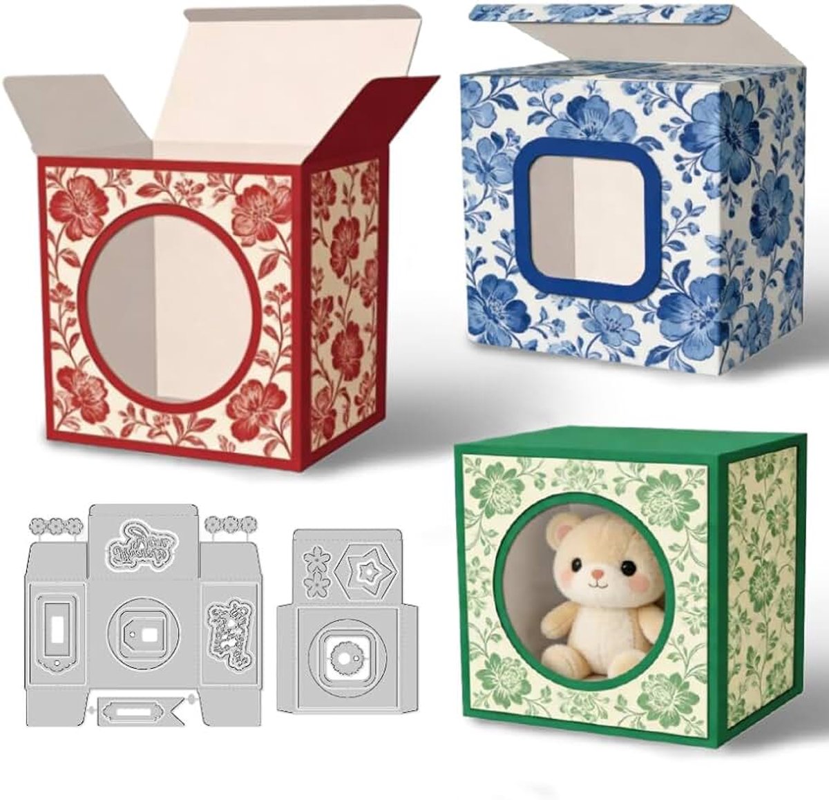 3D-product displaydoos metalen snijvormen geschenkdoos snijmatrices koolstofstaal sjablonen scrapbooking reliëfsjabloon voor uitnodigingskaart feest verjaardagsfeest cadeauverpakking