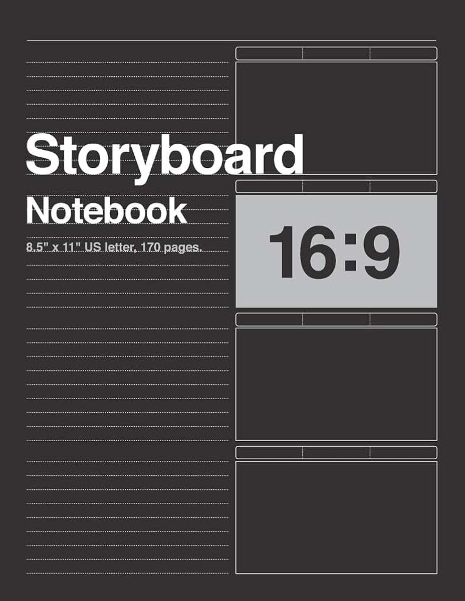 Notebook 16:9, 8.5"x11" US Letter, 170 pages.: For Directors, Animators & Creative Storytellers