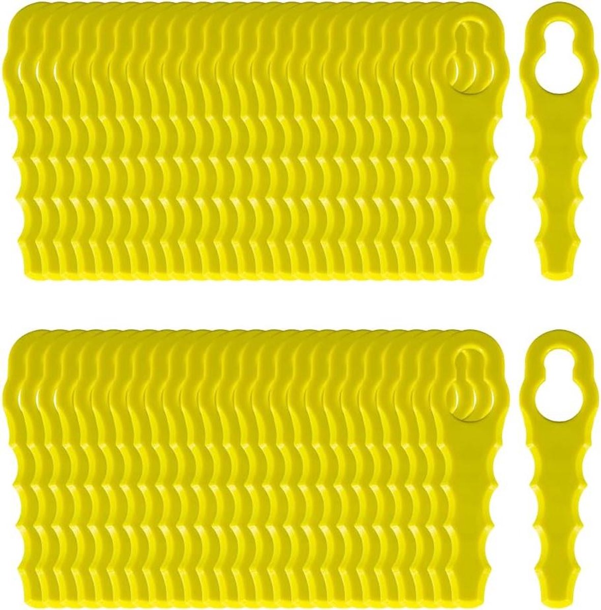 Vervangende Mesjes - Plastic Bladen - Gazon Onderhoud - PA6 Nylon Materiaal - 50 Stuks - Zwart