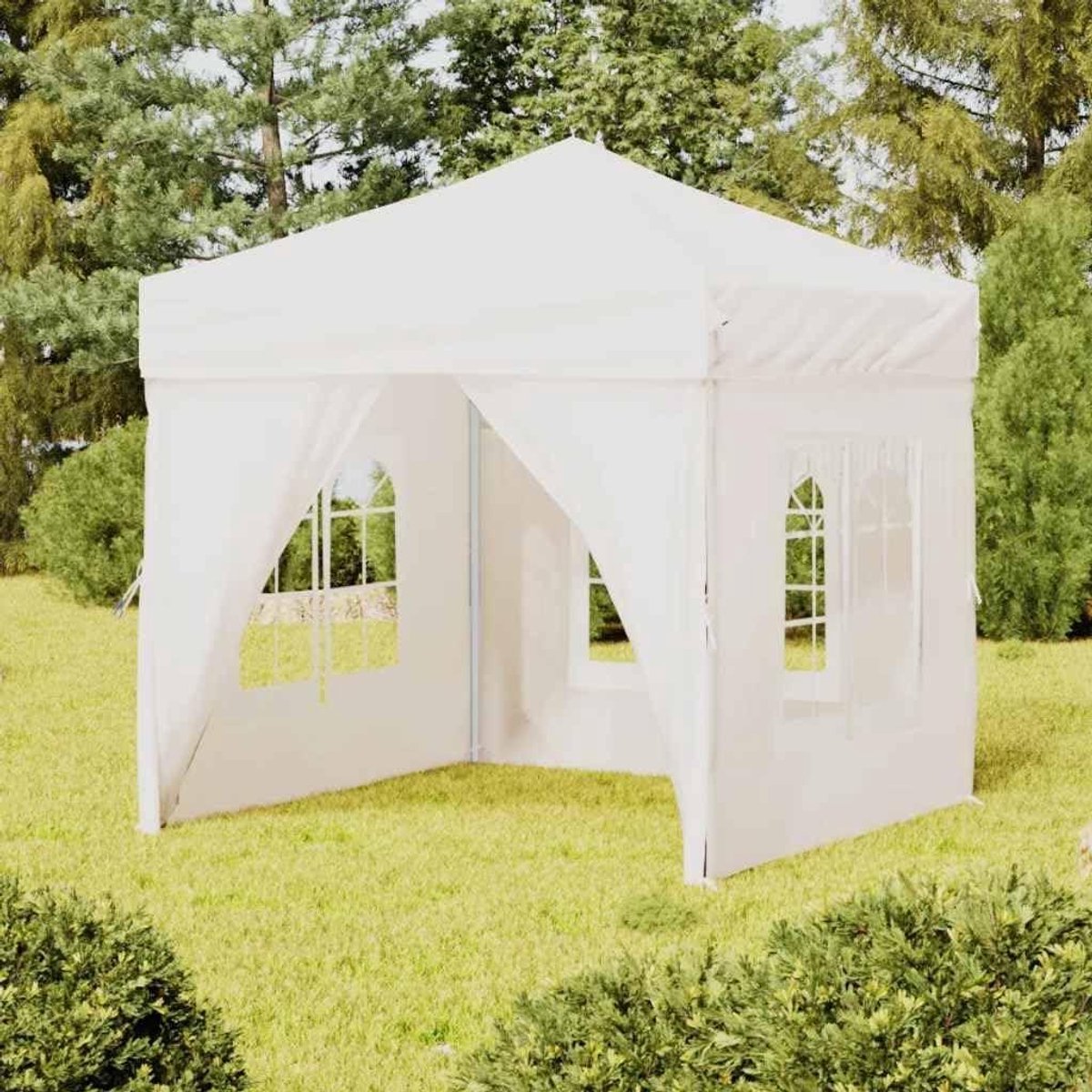 Opvouwbare Partytent - Paviljoen Tuin - Outdoor Bijeenkomsten - Uv-bestendig Waterafstotend - 2 x 2 Meter - Wit
