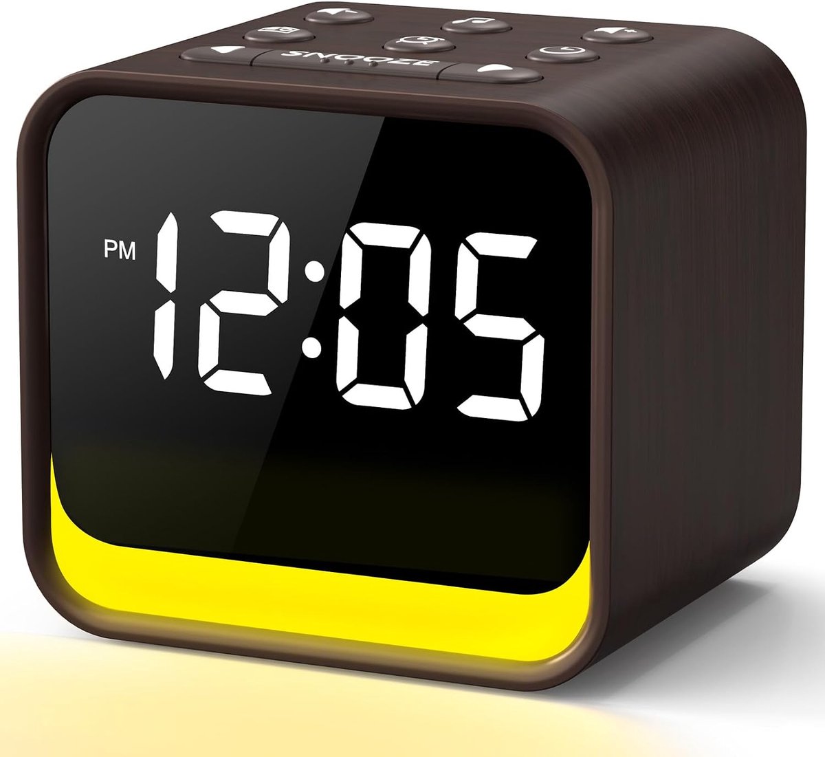 Digitale Wekker met FM Radio – White Noise – 9 Alarmgeluiden – Dimbaar Display – 7 Kleuren Nachtlamp