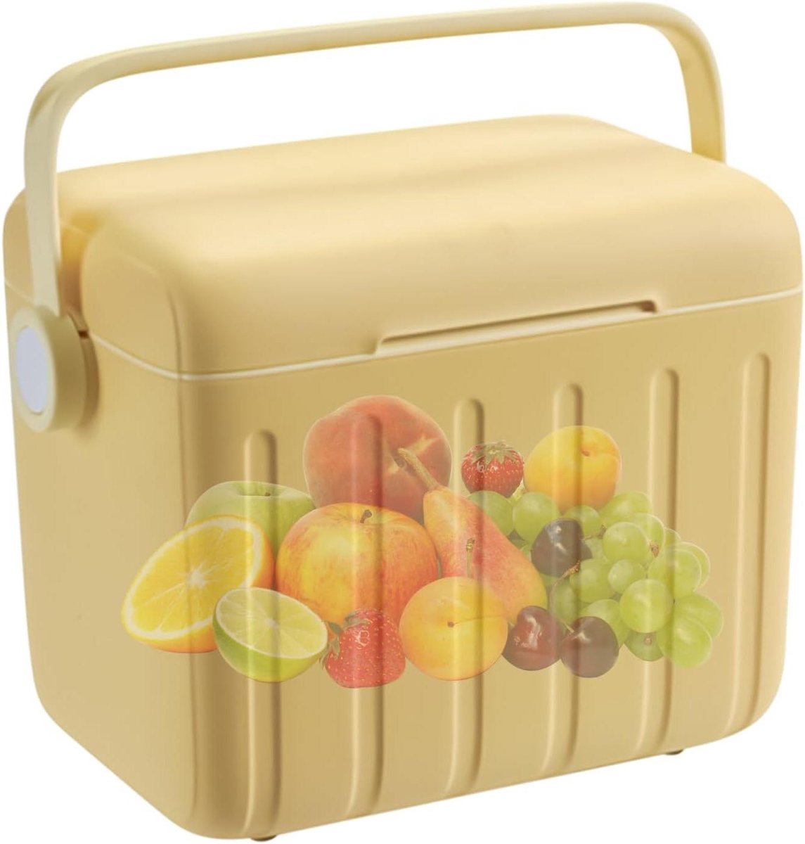 Kleine koelbox - Geïsoleerde box - Outdoor gebruik - Inclusief koelaccu's - 6 liter - Geel