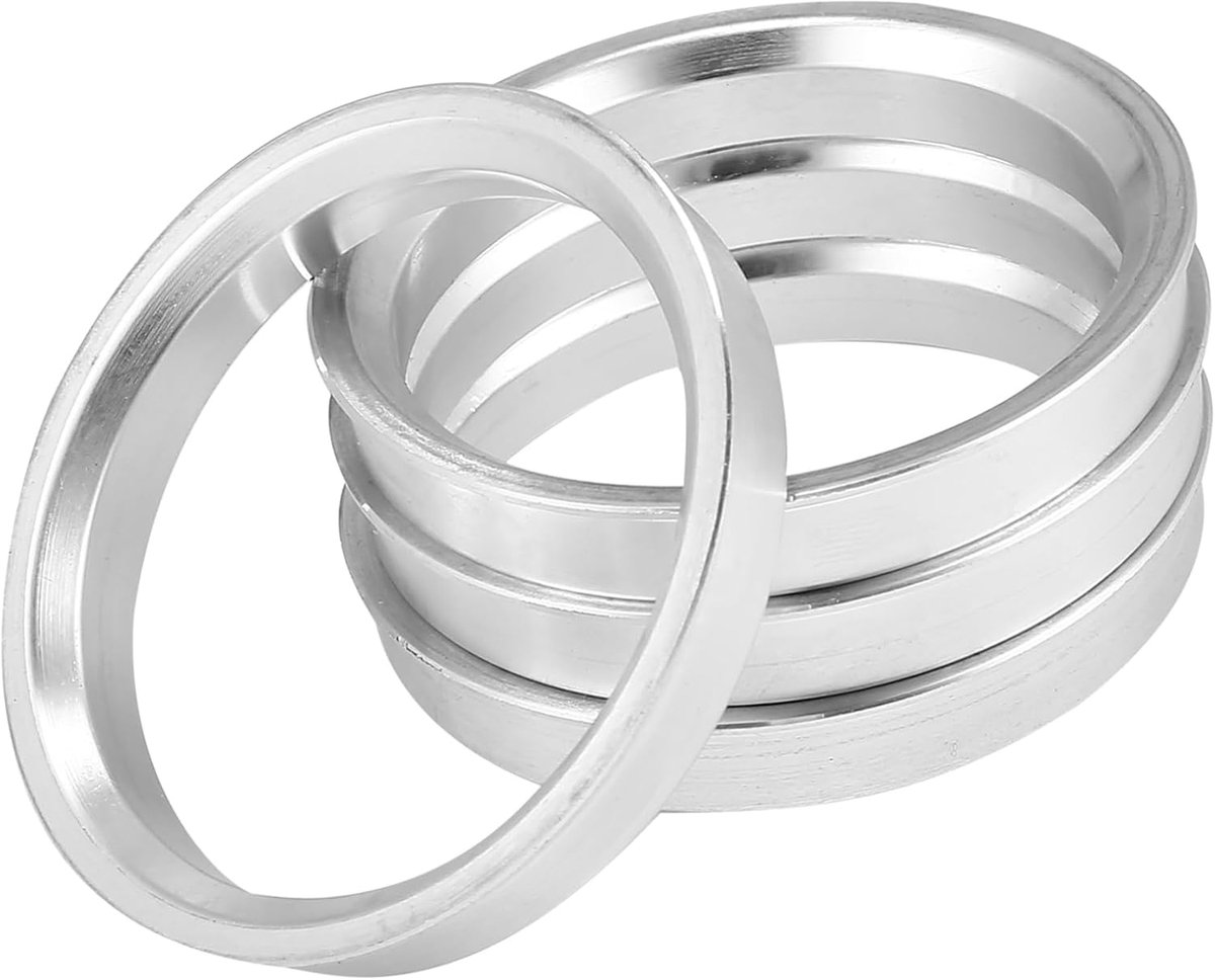 Centreerringen voor autovelgen, centrale naaf, 4 stuks, OD 66,1 mm, ID 57,1 mm, van aluminiumlegering (4 stuks)