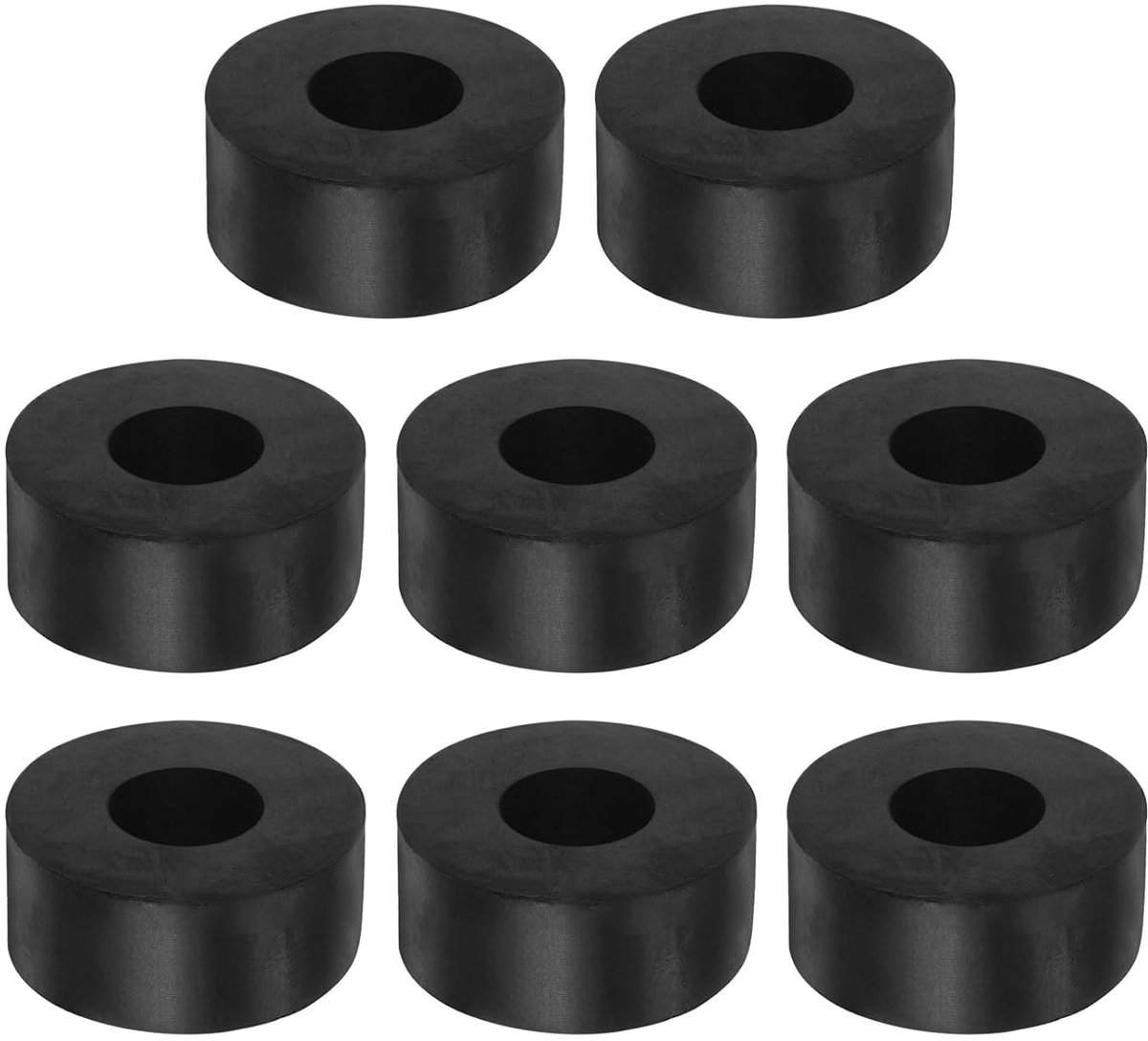 Sourcing map Rubberen onderlegschijven, rubber, afstandhouders, 40 mm AD, 16 mm ID, 10 mm dik, neopreen, ronde trillingsdemper, pads, isolator, bussen, afstandshulzen voor auto's, boot, accessoires