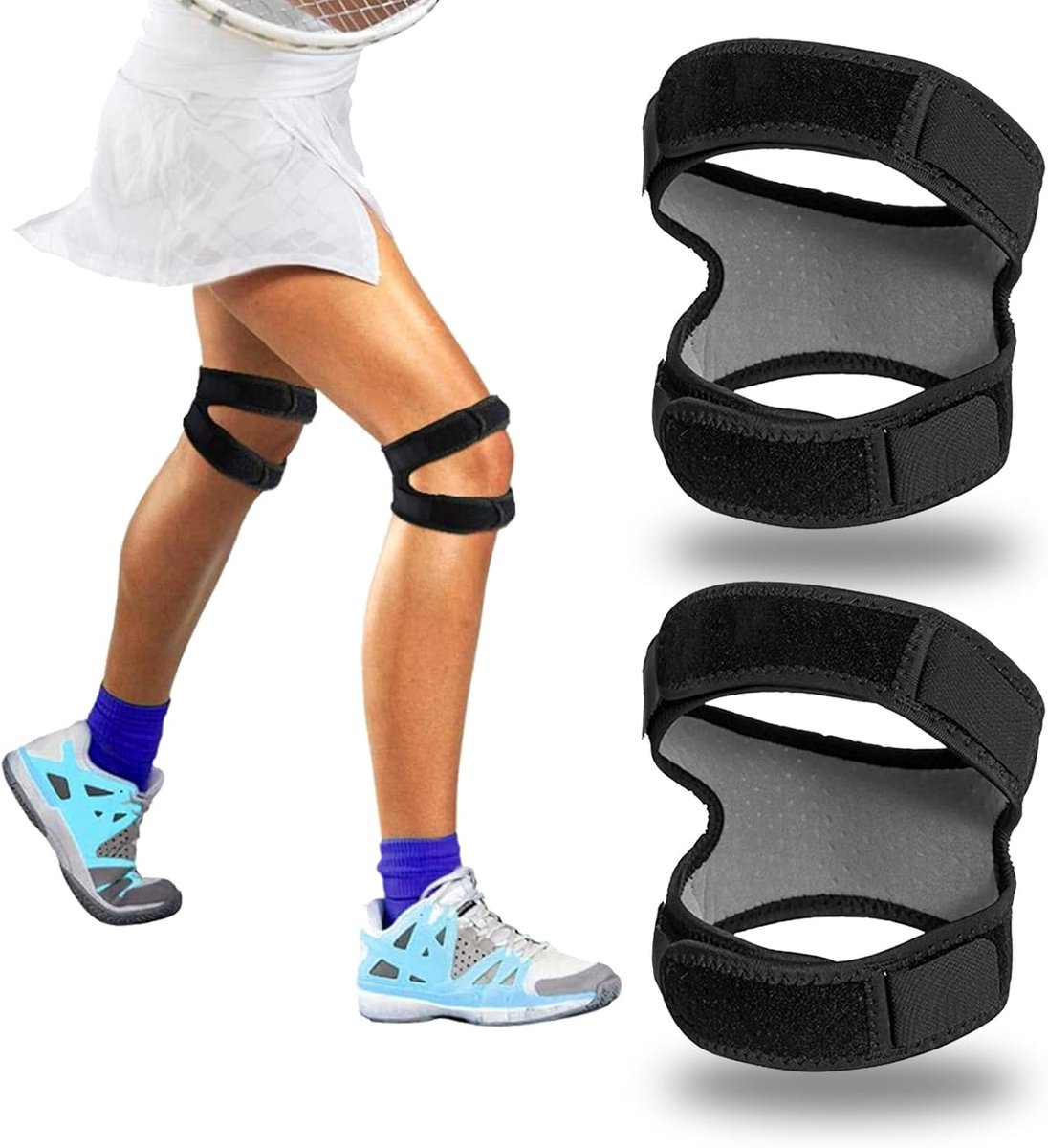 Kniebeschermers – Meniscus en Ligament Kniebeschermers, Verstelbare Kniebeschermer ideaal voor Hardlopen, Artritis, Springen, Sportkniebeschermers voor Mannen en Vrouwen