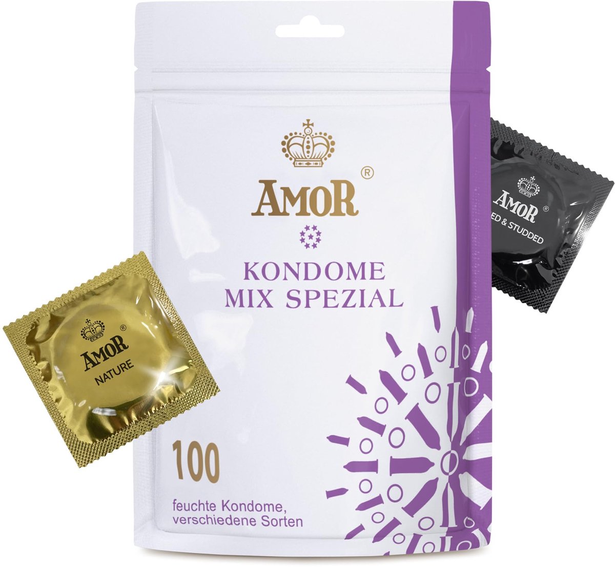 AMOR Premium Mix Special Extra variatie Proefpakket, Ø 53/54 mm, 100 stuks