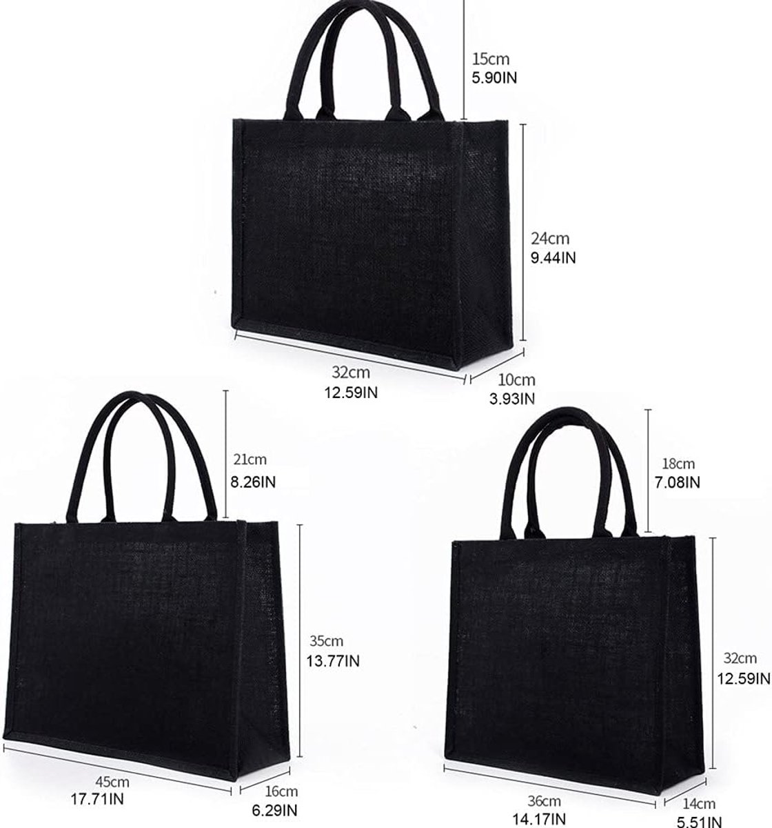 Jute draagtassen jute tas met zacht handvat voor vrouwen winkelen handtas organizer