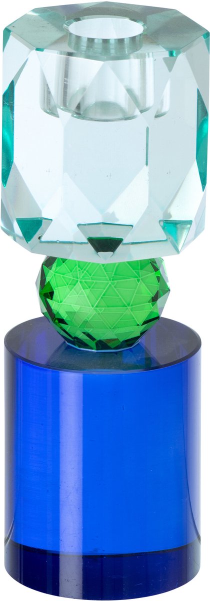 J-Line kaarshouder - glas - blauw/groen