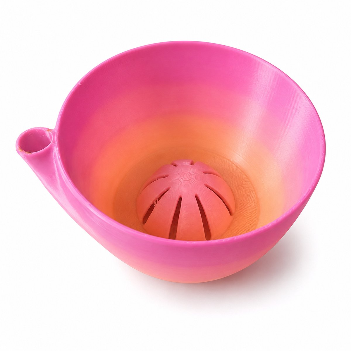 Zelfdraaiende Bessenwasbak - 17x15x8cm - BPA-vrij Kunststof Fruitwaskom met Vortex Design - Automatische Groentezeef en Stijlvolle Fruitschaal - 2-in-1 Spoelkom voor Bessen, Groenten en Salade-Herfstgloed