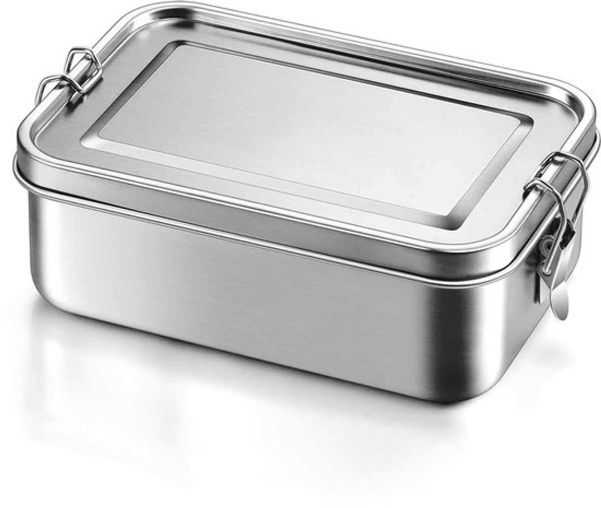 1 stuk - maaltijd doos - 304 roestvrij staal - maaltijd doos - knop lekkagebestendig ontwerp - geschikt voor werknemers met maaltijd - 1400ml - zilver