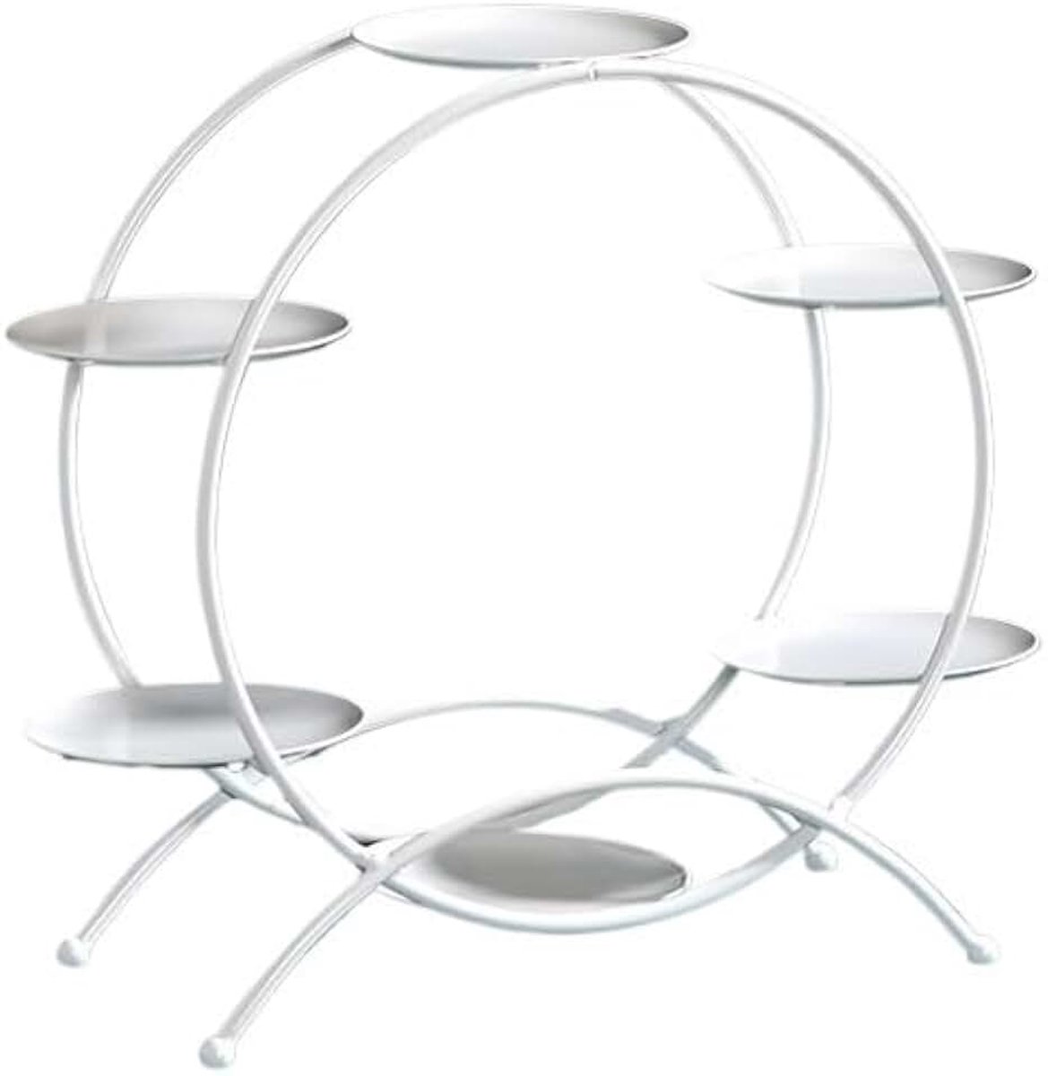Taartstandaard Metalen wiel Cupcake Dessertstandaard Taarthouder Displaydecoratie for bruiloft Verjaardag Theekransje Serving(Wit)