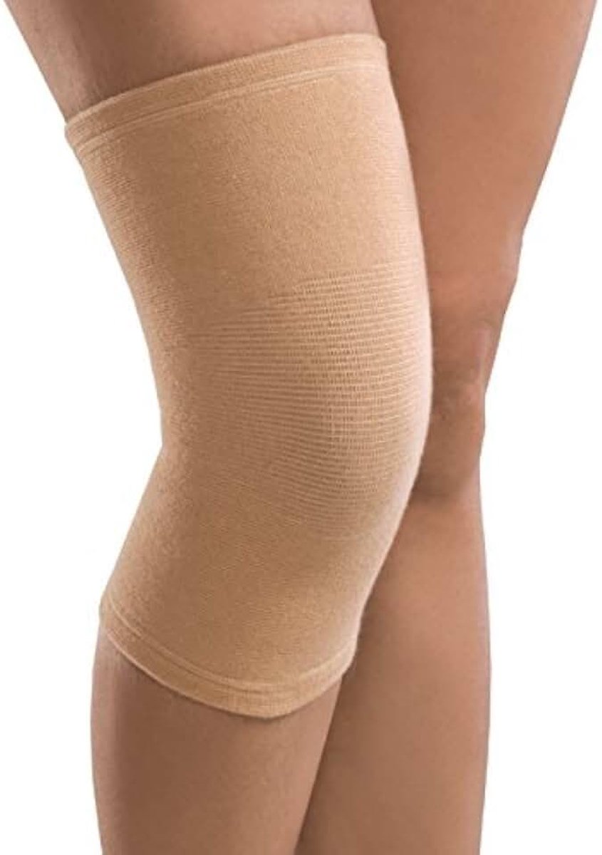 Kniegewrichtsbandage kniebandage elastische kniesteun beschermer kniebeschermer 6002 S – 28-33 cm Knieumfang beige