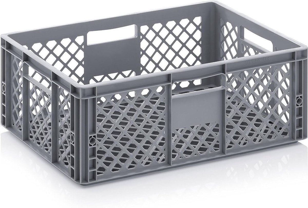 Cateringbox - Opslagbak - Voedsel Transport - Voedselveilig Materiaal - 60x40x22 cm - Zilvergrijs