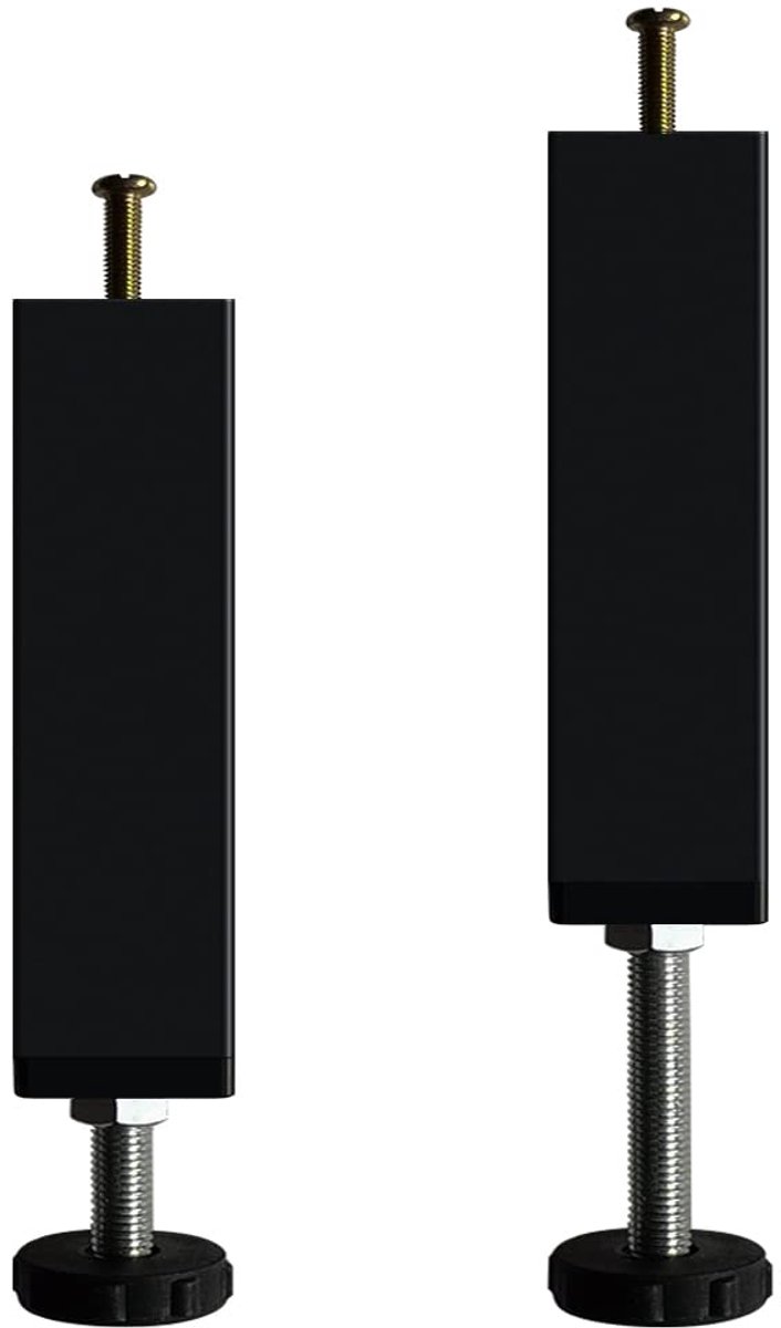 steunpoot, 2 stuks, voor meubels, verstelbare bedpoten, intrekbaar, metaal, voor bed, midden, steunpoot voor bed (20 cm - 27 cm)