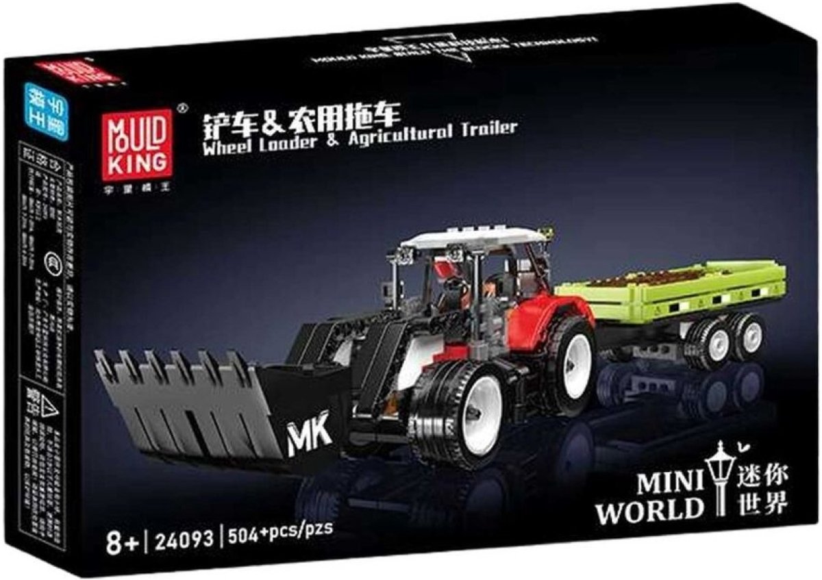 Mould King Tractor & landbouwaanhanger 24093