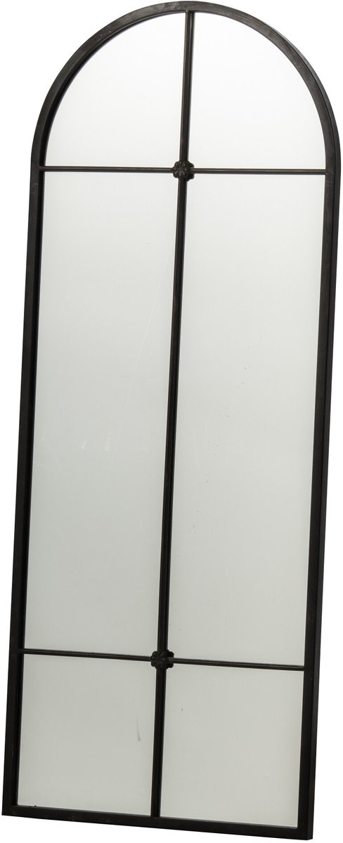 J-Line Antieke wandspiegel - spiegel - zwart - small
