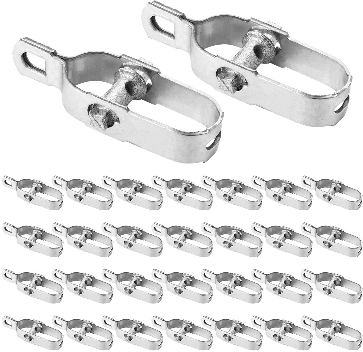 30 stuks gegalvaniseerde draadspanners, 90 mm, draadspanner, draadspanner, draadspanner, voor hek, tuin, staaldraad, antenne, waslijn