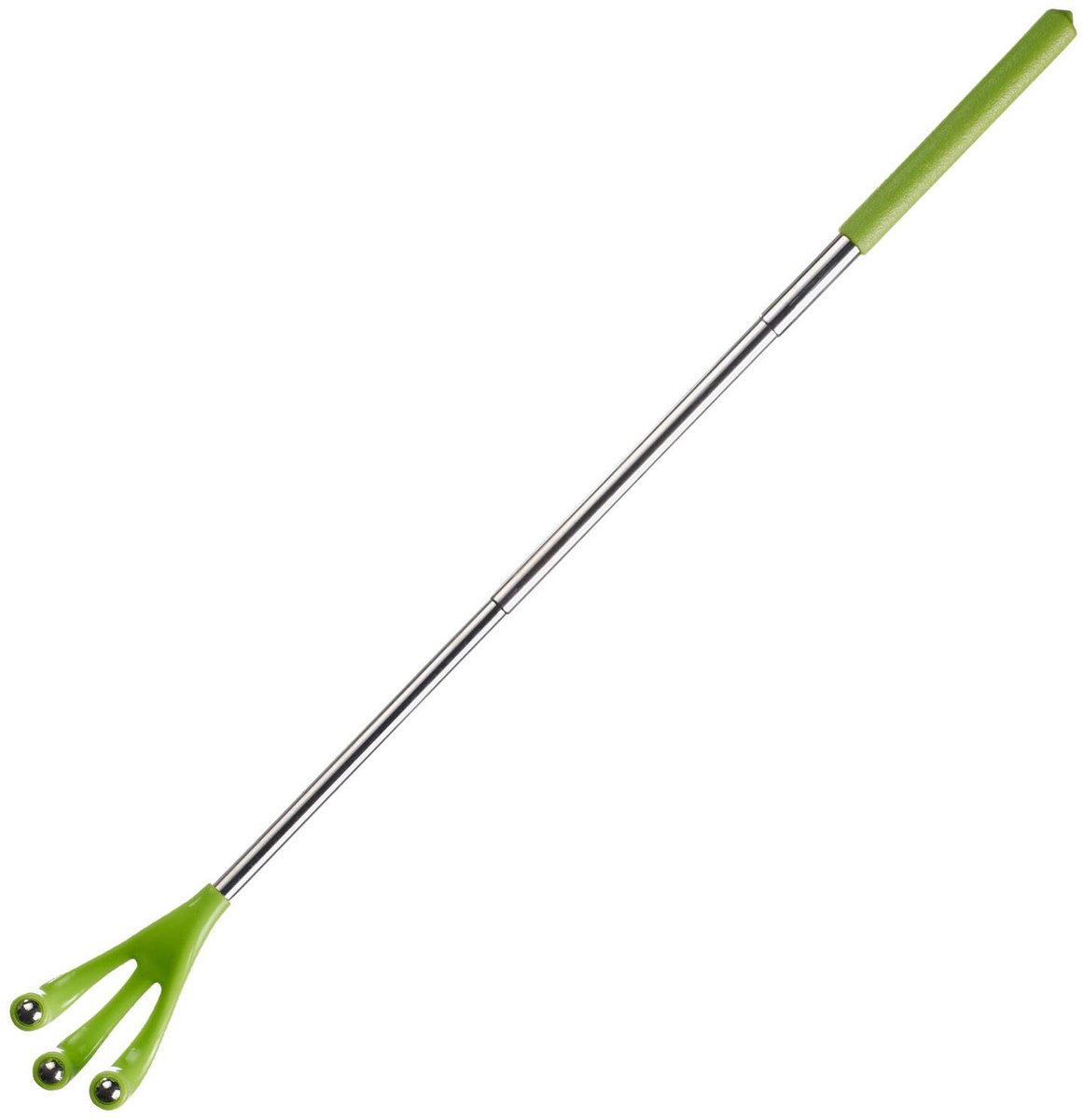 Rugroller- uitschuifbare massagerol met telescopische steel en handgreep, voor rug, schouders en nek, uitschuifbaar tot 48cm - kunststof, roestvrij staal