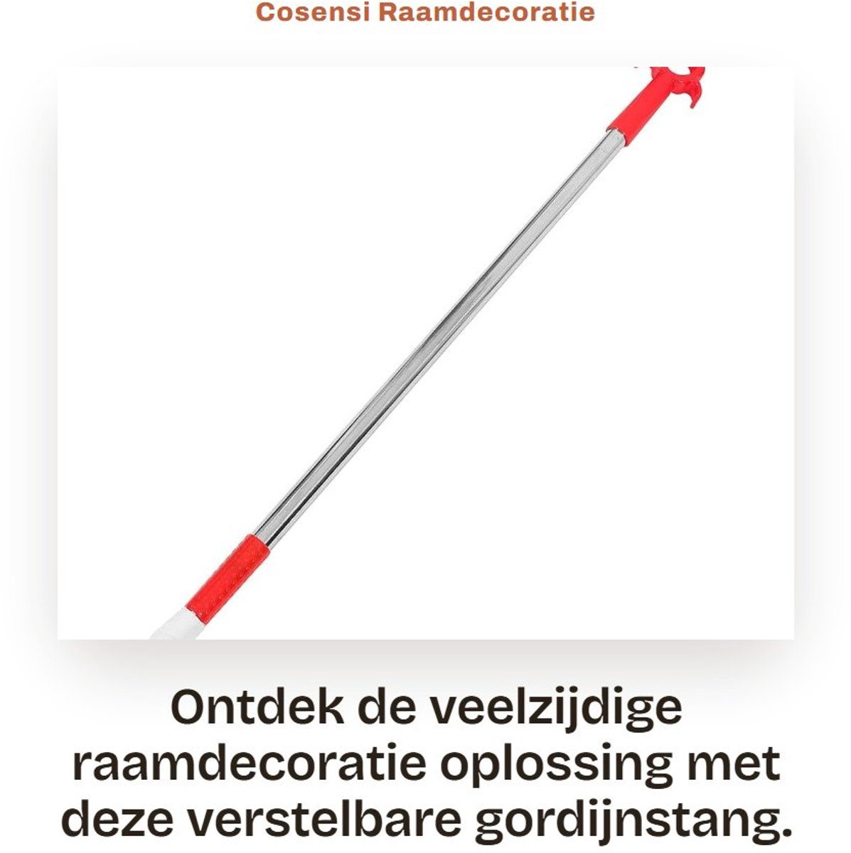 Dailygoods- Gordijnroede Uitschuifbaar - Gordijnroede Zonder Boren - Blinds/Verduistering - Verstelbare Tension Rod - Robuust Materiaal - Geschikt voor Zware Gordijnen - Raamdecoratie