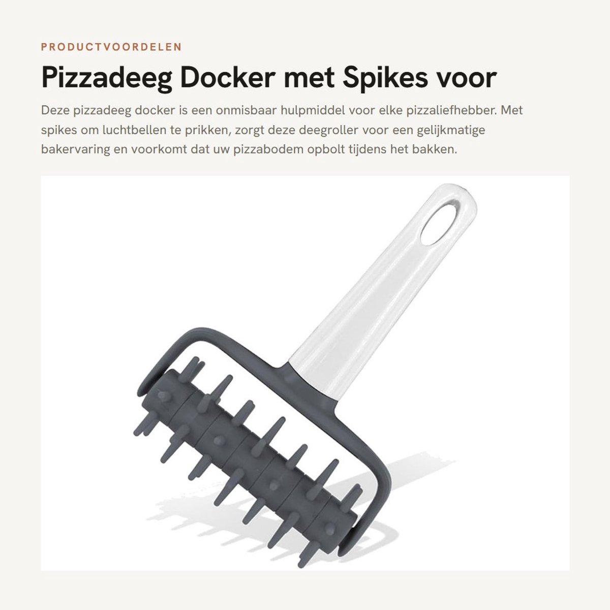 Dailygoods - Pizzadeeg Docker met Spikes voor Perfecte Bakresultaten