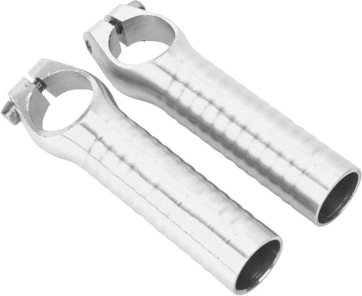 Fiets Stuurgrepen - Fietshandvatten Ergonomisch - Comfortabel Fietsen - Antislip Oppervlak - 108 mm - Zilver