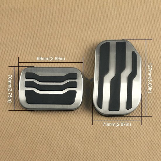 Pedaalhoezen Auto - Auto Pedalen - Verbeteren Rijervaring - Antislip Oppervlak - 1 Stuks - Zilver — afbeelding 2