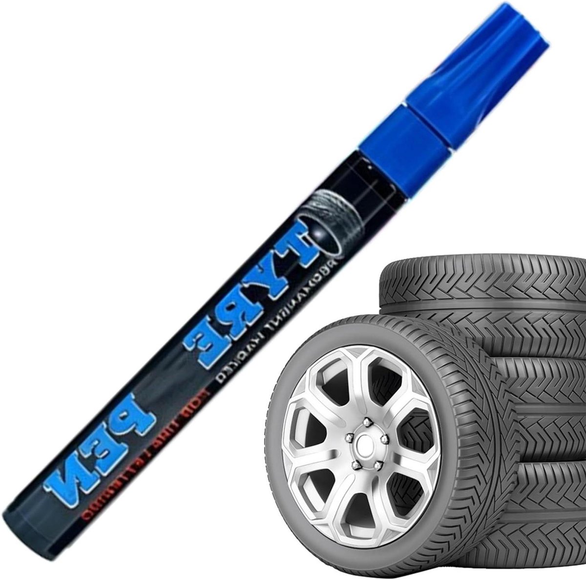 Banden Markeerstiften - Velgen Verf Pen - Voertuig Personalisatie - Snel Droog Permanent - 14 x 2 x 2 cm