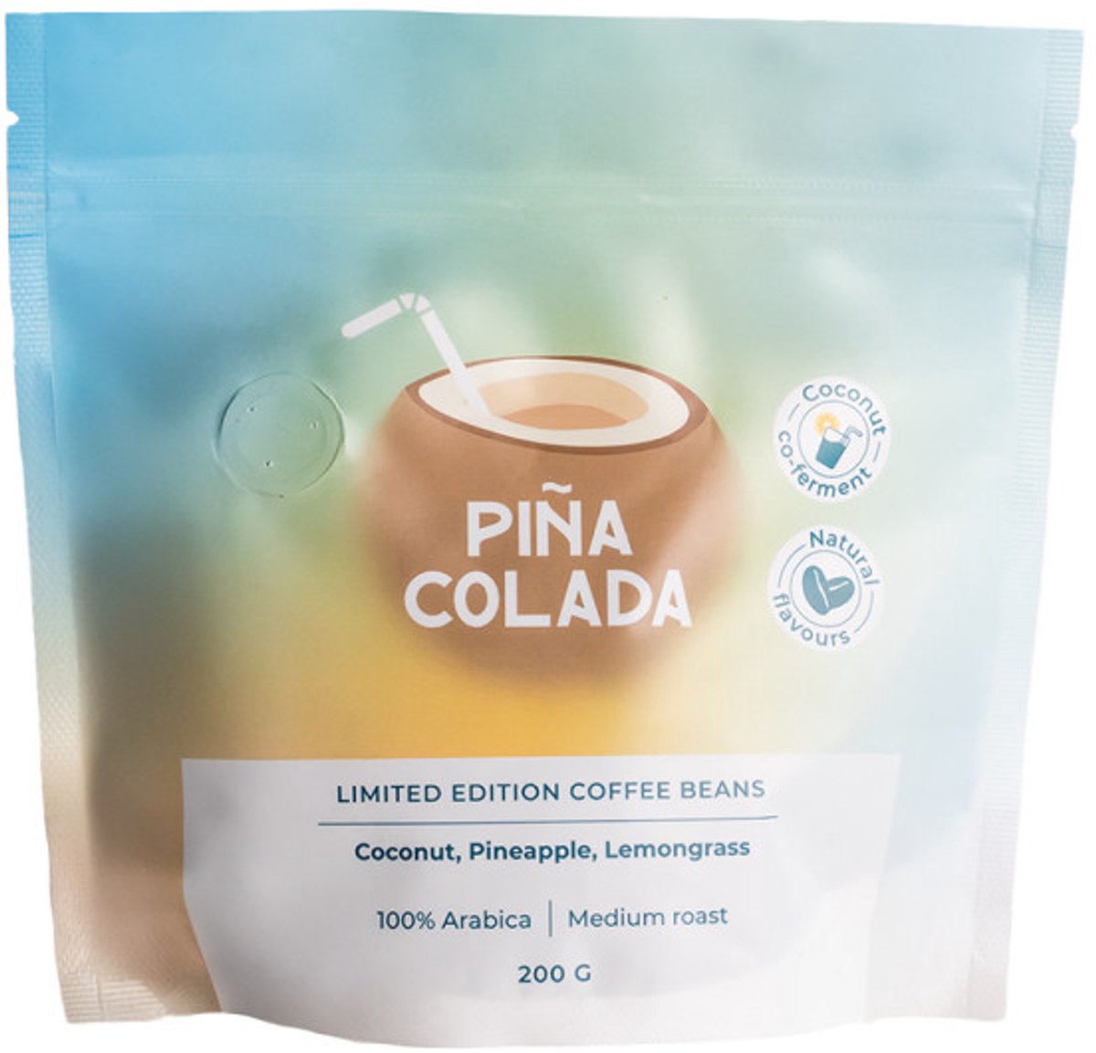 Limited edition koffiebonen Pina Colada (kokos co-fermentatie), 200 g