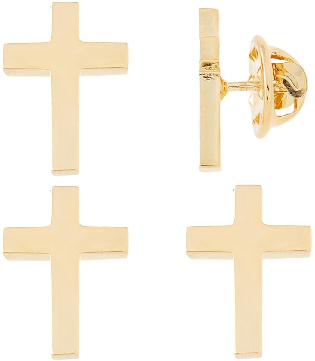Dailygoods - 4 Stuks Metalen Kruisbroches voor Ceremonies