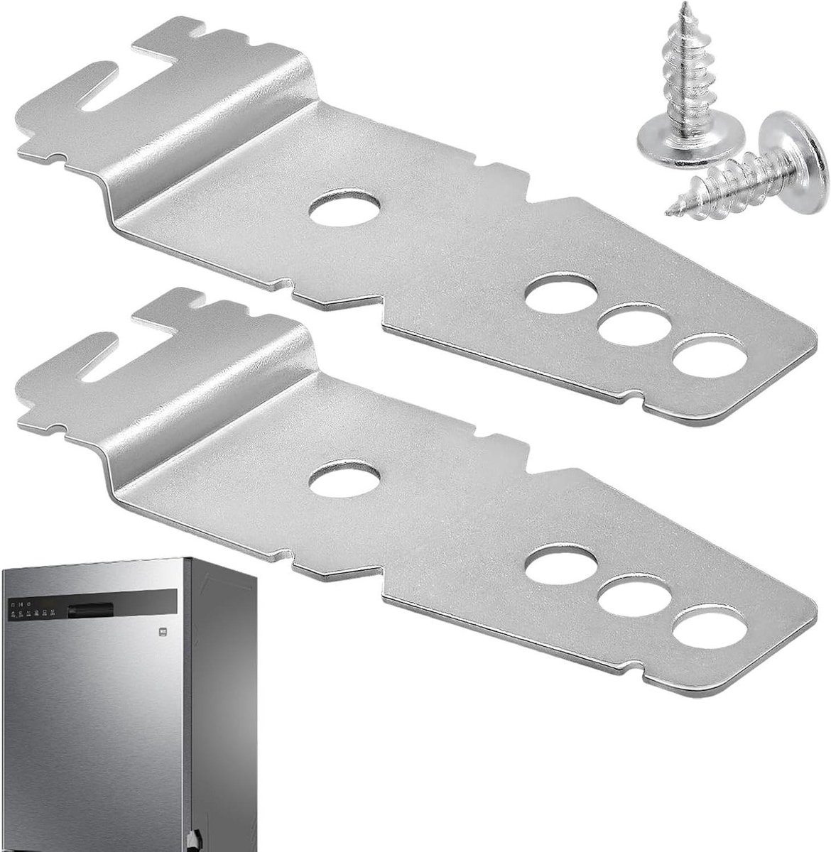 Dishwasher Montage Kit - Vaatwasser Bevestiging - Stabiele Plaatsing - Universele Compatibiliteit - 20 x 50 x 20 mm - Multicolour