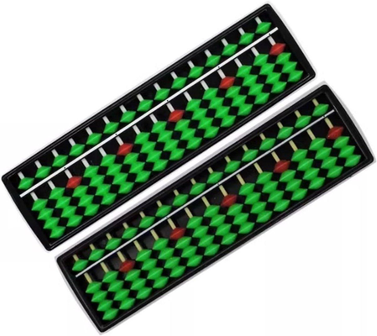 Telraam Leren - Rekenmachine Hulpmiddel - Rekenen Oefenen - 15 Kolommen - 2 Stuks - Groen