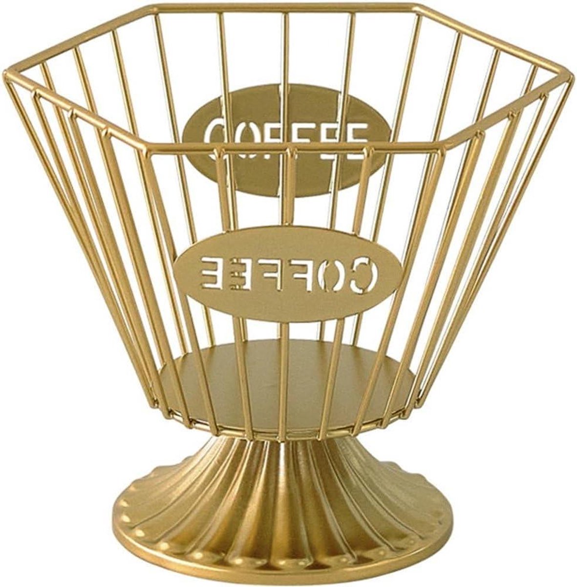 Koffiecup Houder - Opbergstandaard - Keuken Organiseren - Uniek Hol Design - 16.5cm x 14cm - Goud